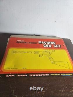 Vintage 1970's-1980's Sparkling Special Agent Machine Gun Set Secret Spy Toy