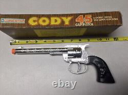 Vintage 1975 Lone Star Cody 45 Die Cast Cap Gun 100 Shot Repeater with Box England