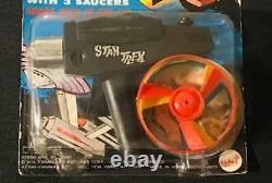 Vintage 1975 Official Star Trek Phaser Toy Gun In Original Box With Saucers