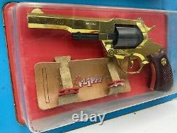 Vintage 1980 Edison Giocattoli full case Toy Gun Italy WILD WEST SET RARE NIB