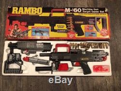 Vintage 1980's M60 Rambo Machine Gun Rifle Toy by Arco Complete in Box NOS