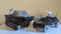 Vintage 1982 Remco BAD Amphibious Gun Boat Tank And Assault Jeep Toys Sgt. Rock