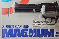 Vintage 8 Shot Magnum Cap Gun Larami 1984 Collectors NOC New On Card Sealed Rare