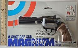 Vintage 8 Shot Magnum Cap Gun Larami 1984 Collectors NOC New On Card Sealed Rare