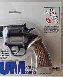 Vintage 8 Shot Magnum Cap Gun Larami 1984 Collectors NOC New On Card Sealed Rare