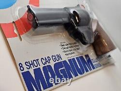 Vintage 8 Shot Magnum Cap Gun Larami 1984 Collectors NOC New On Card Sealed Rare