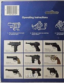 Vintage 8 Shot Magnum Cap Gun Larami 1984 Collectors NOC New On Card Sealed Rare