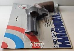 Vintage 8 Shot Magnum Cap Gun Larami 1984 Collectors NOC New On Card Sealed Rare