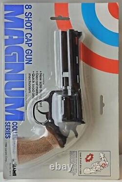 Vintage 8 Shot Magnum Cap Gun Larami 1984 Collectors NOC New On Card Sealed Rare