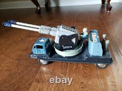 Vintage Air Defense Pom Pom Gun Battery OP Linemar Japan Truck Tin Toy Lot