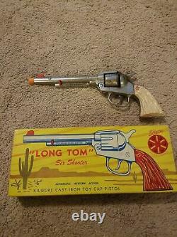 Vintage Antique 1940s Kilgore Long Tom Toy Replica Iron Cap Gun