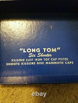Vintage Antique 1940s Kilgore Long Tom Toy Replica Iron Cap Gun