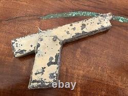 Vintage/Antique Folk Art Steel Metal Painted Gun Pistol Handgun Toy