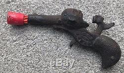 Vintage / Antique Ives Cast Iron Black Face sambo Toy Cap Gun 1887 RARE