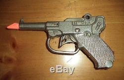 Vintage Antique KILGORE G-MAN Nickel Plated 1930s TOY Cap Gun Pistol EXC WOW