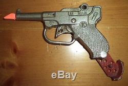 Vintage Antique KILGORE G-MAN Nickel Plated 1930s TOY Cap Gun Pistol EXC WOW