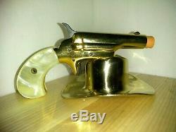 Vintage Antique Toy Cap Gun! Very Rare Gold plt Colt Pearl Grips Toy Derringer