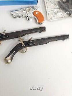 Vintage Armodelli Miniature Cap Gun Pistol Lot Farmen Trabuco Snubnose Deringer