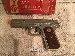 Vintage Army 45 50 Shot Repeater Toy Cap Gun by Hubley withOriginal Box