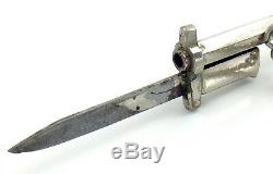 Vintage Austria Miniature Pinfire Cap Gun Rifle Bayonette Chain Sling Metal J553