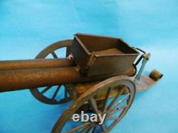 Vintage Big Cannon Gun Artillery Tin Toy