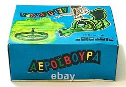 Vintage Biotsiot Toy Guns Air Spinning Top New In Display Litho Box Greek Rare