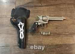 Vintage Cap Gun Toy Nichols Stallion 38 6 Blank Cap Cartridges Holster Hopalong