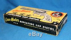 Vintage Cast Iron Kenton Lawmaker Cap Gun Mint-in-box 1941 Silver Finish