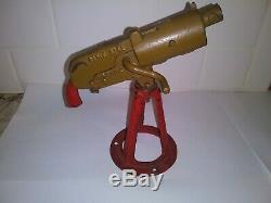 Vintage Cast Toy Grey Iron Anti-Aircraft Rapid Fire Machine Cap Gun