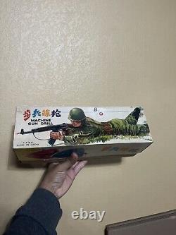 Vintage Chinese Machine Gun Drill Army Novelty Toy