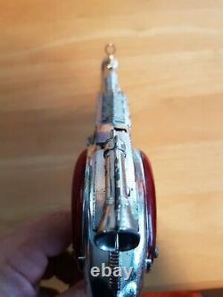 Vintage Chrome BCM Space Outlaw Atomic Pistol Ray Cap Gun 1950's Foo Fighters