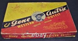 Vintage Deluxe Presentation Set Of Gene Autry Guns And Gear In Original Box