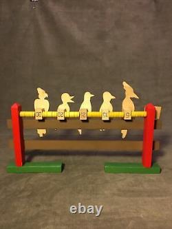 Vintage Early Parker Bros The Five Wise Birds Game with Original Toy Cork Gun