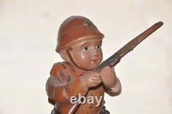 Vintage Fine Celluloid Army/Military Soldier With Gun Toy, Japan