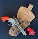 Vintage Gene Autry Toy Cap Pistol Gun Withstudded Leather Holster & Extra Handle
