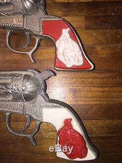 Vintage George Schmidt Buck'n Bronc Diecast Toy Cap Guns Rare Handle Colors