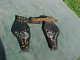Vintage Hopalong Cassidy Cowboy Western Leather Holsters For Toy Cap Guns