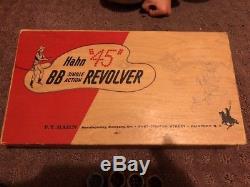 Vintage Hahn 45 Bb Toy Revolver In Box. Gun Tested And Shoot Hard And Strong