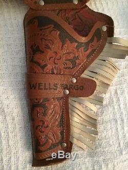 Vintage Halco Wells Fargo Pony Express Holster Outfit with pair Buffalo Bill Guns