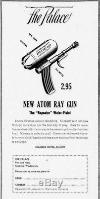 Vintage Hiller Atom Ray Gun Space Pistol Toy Cast Alluminum USA