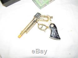 Vintage Hopalong Cassisdy Gold Plated Cap Gun By Wyandotte Unused Original Box