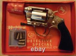 Vintage Hubley #241 Colt Detective Special Cast Metal 4 Cap Gun Mint In Box