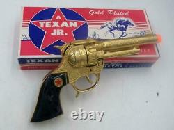 Vintage Hubley #251 Gold Plated Texan Jr. Cap Gun Mib