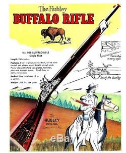 Vintage Hubley Buffalo Rifle No. 205 Cap Gun, withPatch Box, 1955 era