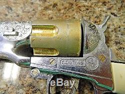 Vintage Hubley Colt 45 Cap Gun, With 4 Original Cap Bullets