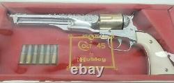 Vintage Hubley Colt. 45 Die Cast Toy Gun Cap Pistol In Original Packaging NOS