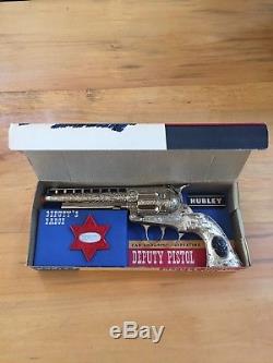 Vintage Hubley Deputy and Badge Cap Gun Mint in Box Cap Pistol Toy Antique