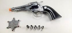 Vintage Hubley Die Cast Remington 36 Cap Gun Revolver Toy Made In USA wbullets