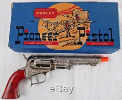 Vintage Hubley Pioneer Toy Pistol Cap Gun In Box Unused/old Store Stock