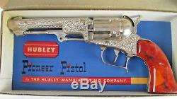 Vintage Hubley Pioneer Toy Pistol Cap Gun In Box Unused/old Store Stock